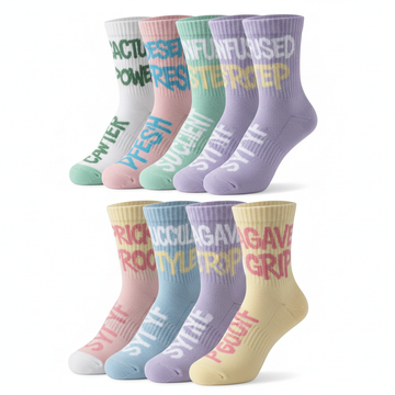 Desert Comfort Socks 6-Pack with Large Wording
