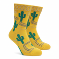 Designer yellow cactus socks