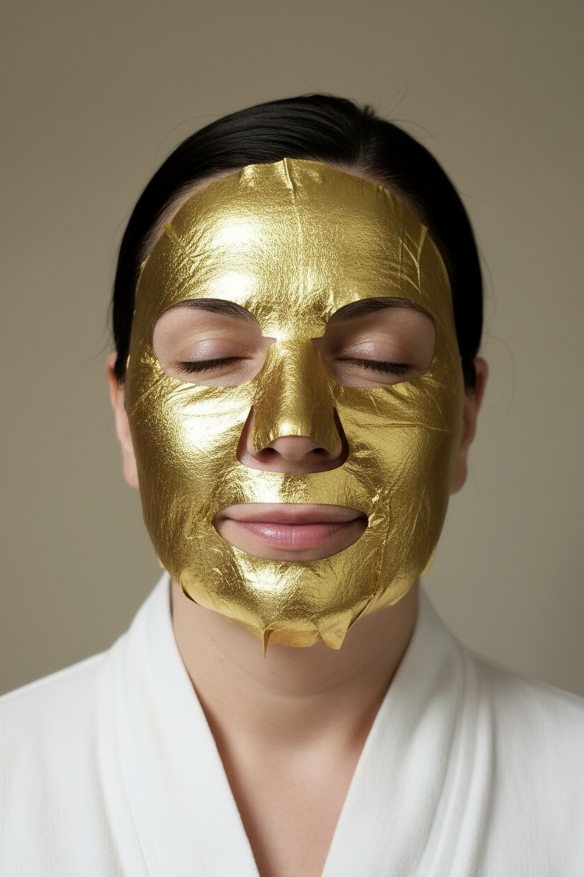 Gold Face Mask Model 1
