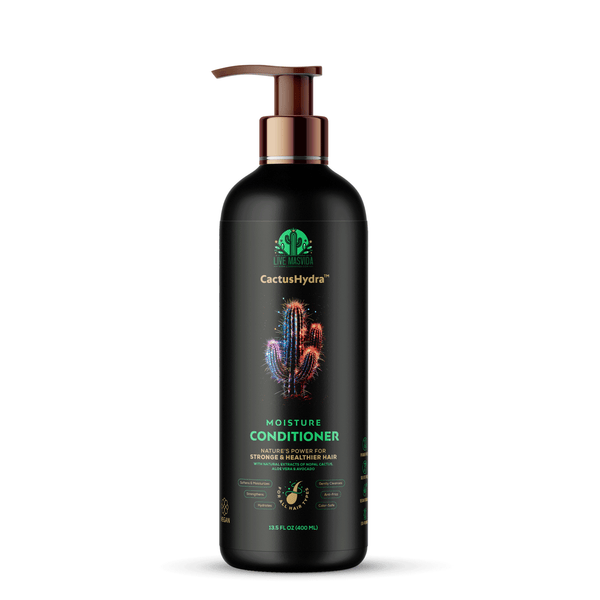 CactusHydra Moisture Conditioner bottle — cactus, aloe and agave deep hydration conditioner for dry, curly hair