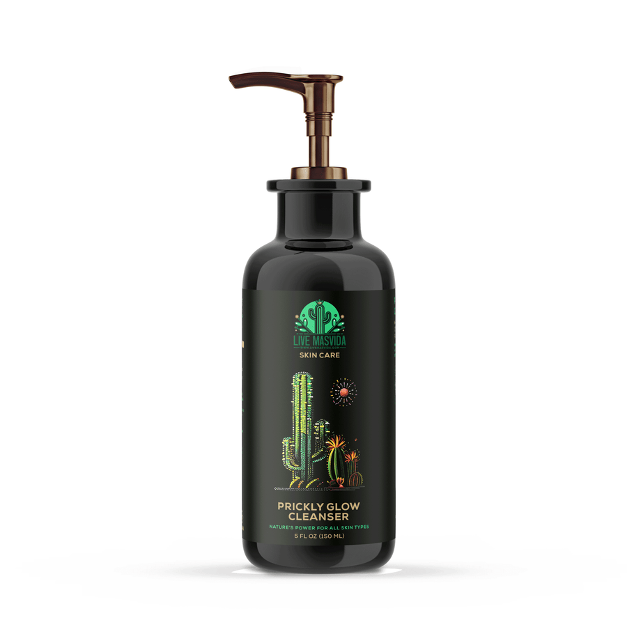 Prickly Glow Cleanser bottle — gentle cactus and papaya gel facial cleanser