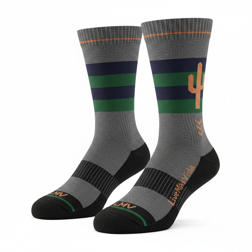 Men's sporty socks with LiveMasVida logo