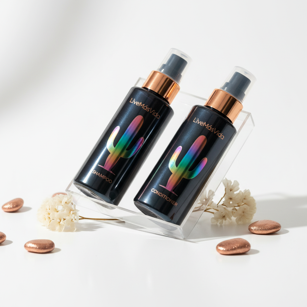 Travel Minis Kit with LiveMasVida Beauty branding